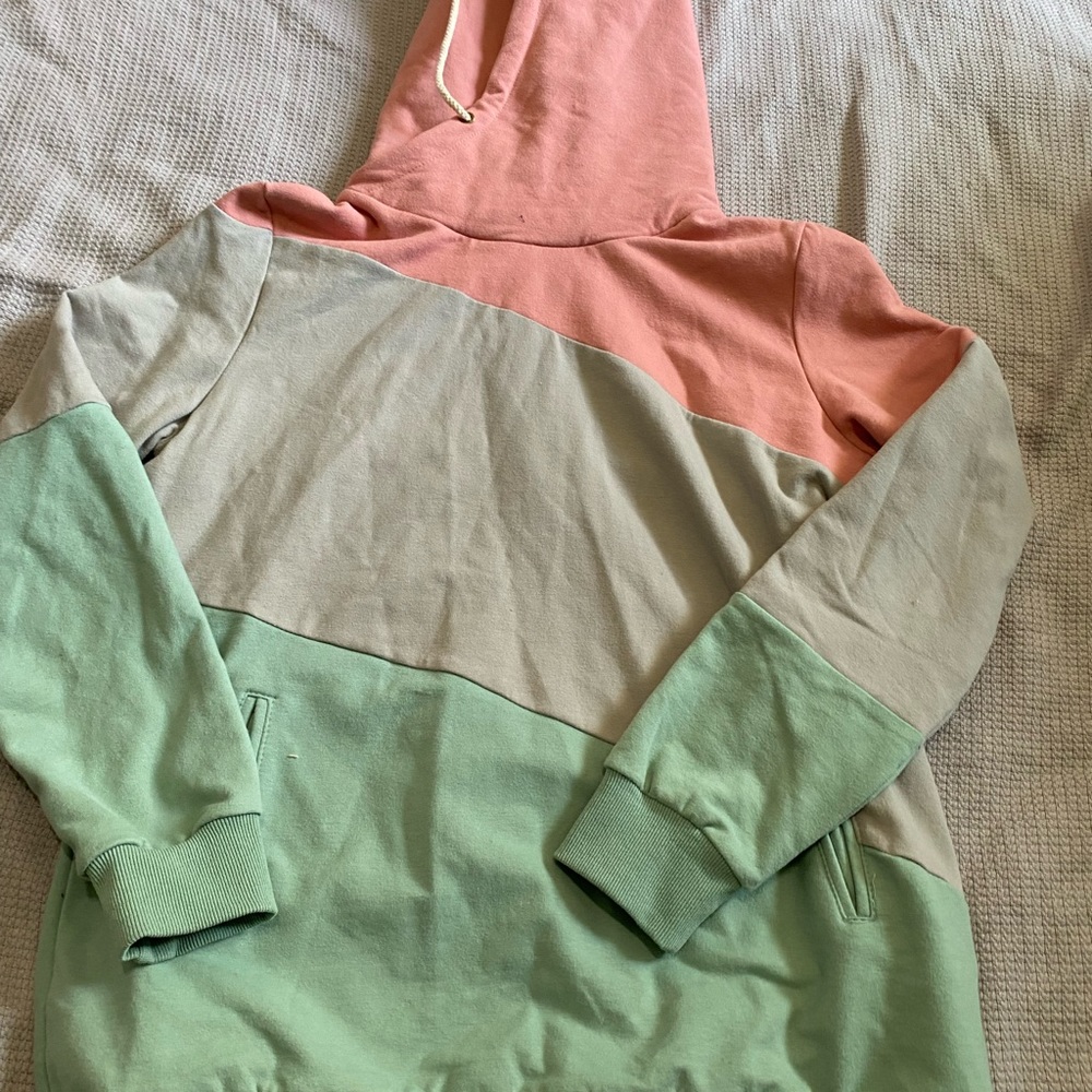 Ampersand Pullover Colorblock Hoodie Size XXL